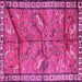 Square Machine Washable Animal Pink Traditional Rug, wshtr2595pnk