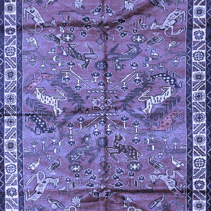 Animal Blue Traditional Rug, tr2595blu