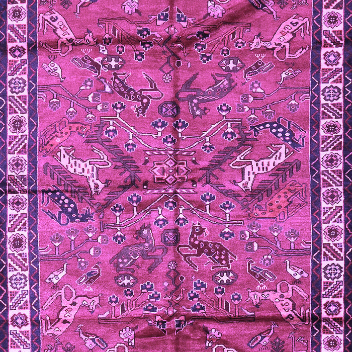 Machine Washable Animal Purple Traditional Area Rugs, wshtr2595pur