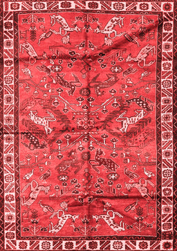 Animal Red Traditional Area Rugs