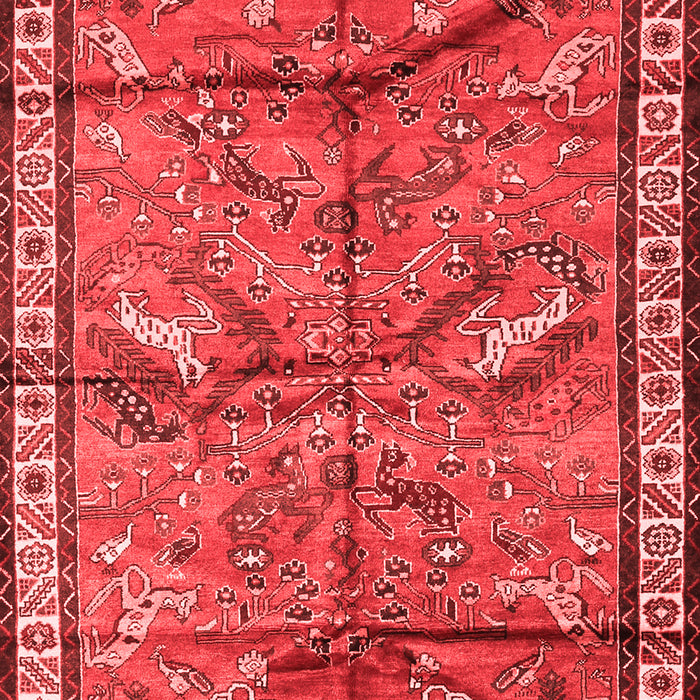 Animal Red Traditional Area Rugs