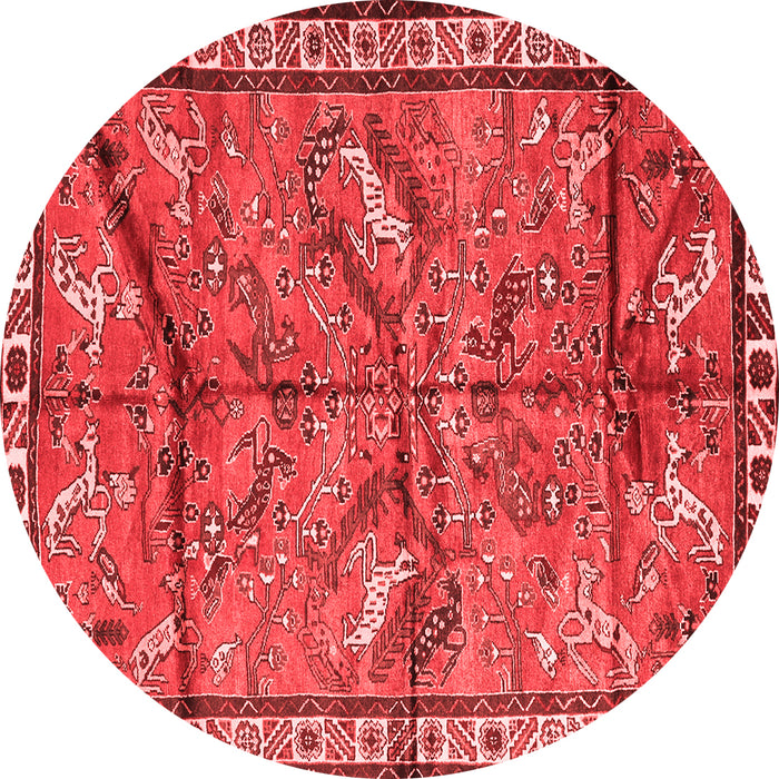 Animal Red Traditional Rug, tr2595red