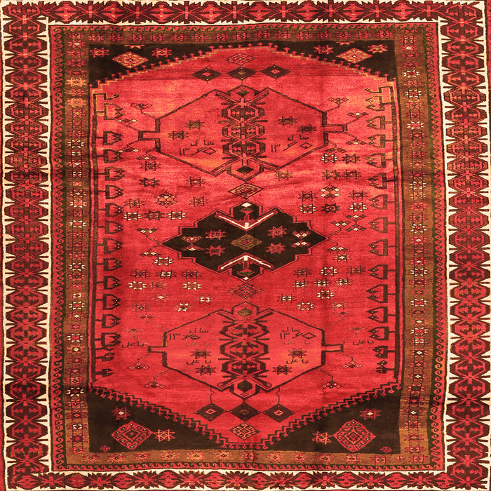 Serging Thickness of Persian Orange Traditional Rug, tr2596org