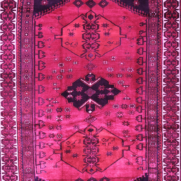 Machine Washable Persian Pink Traditional Rug, wshtr2596pnk