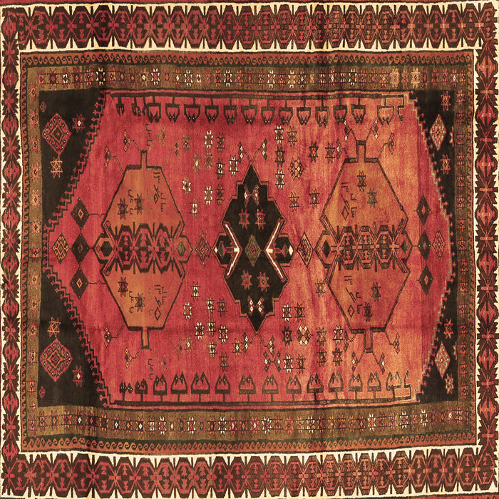 Square Persian Brown Traditional Rug, tr2596brn