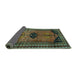 Sideview of Persian Turquoise Traditional Rug, tr2596turq
