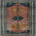 Square Persian Light Blue Traditional Rug, tr2596lblu