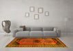 Machine Washable Persian Yellow Traditional Rug in a Living Room, wshtr2596yw