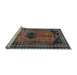 Sideview of Machine Washable Persian Light Blue Traditional Rug, wshtr2596lblu