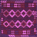 Square Southwestern Purple Country Rug, tr2597pur