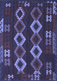 Southwestern Blue Country Rug, tr2597blu