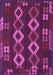 Machine Washable Southwestern Purple Country Area Rugs, wshtr2597pur