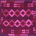 Square Southwestern Pink Country Rug, tr2597pnk