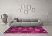 Machine Washable Southwestern Pink Country Rug in a Living Room, wshtr2597pnk