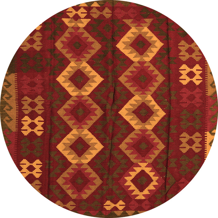Square Southwestern Orange Country Rug, tr2597org