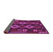 Sideview of Southwestern Purple Country Rug, tr2597pur