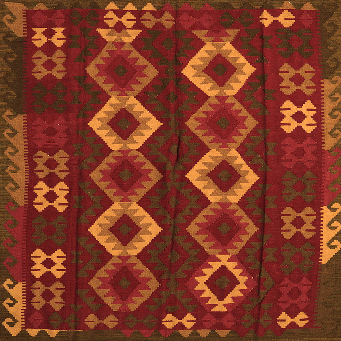 Serging Thickness of Southwestern Orange Country Rug, tr2597org