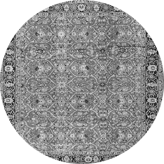 Machine Washable Persian Gray Traditional Rug, wshtr2598gry