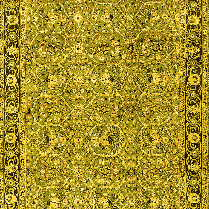Machine Washable Persian Yellow Traditional Rug, wshtr2598yw