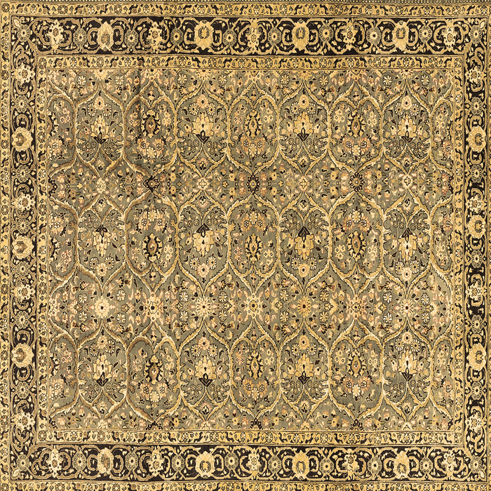 Square Persian Brown Traditional Rug, tr2598brn
