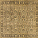 Square Persian Brown Traditional Rug, tr2598brn