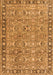 Serging Thickness of Machine Washable Persian Orange Traditional Area Rugs, wshtr2598org