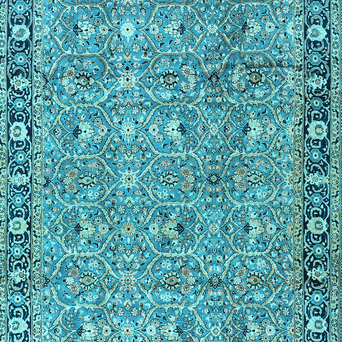 Machine Washable Persian Light Blue Traditional Rug, wshtr2598lblu