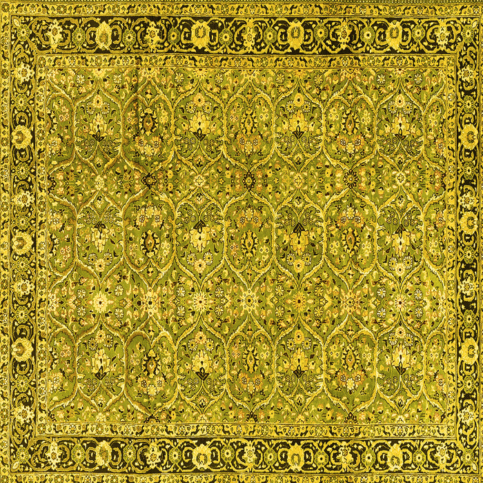Square Persian Yellow Traditional Rug, tr2598yw