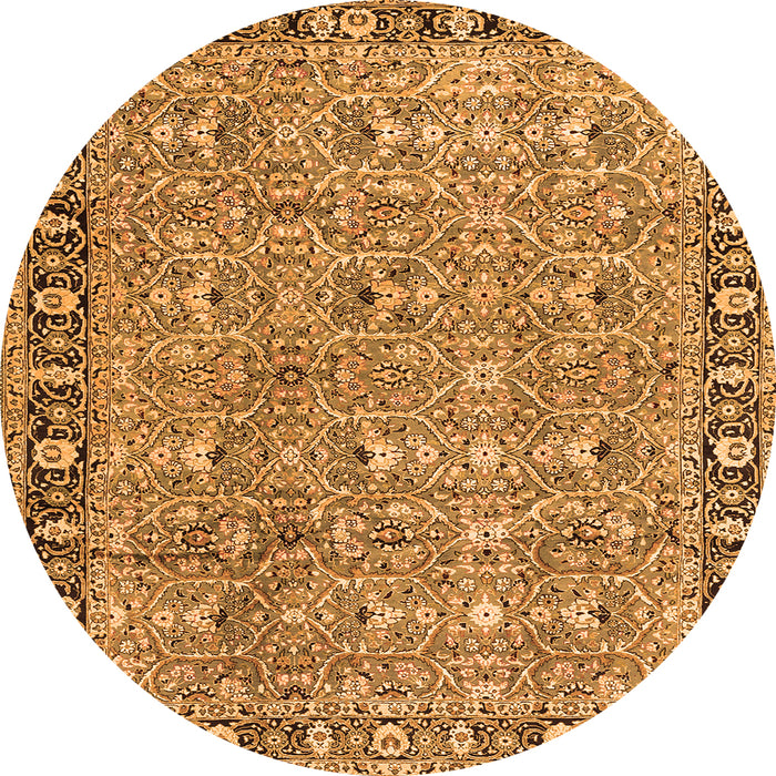 Machine Washable Persian Orange Traditional Area Rugs, wshtr2598org