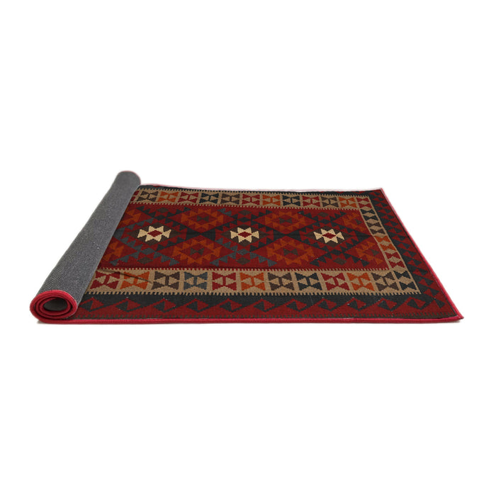 Sideview of Traditional Dark Brown Southwestern Rug, tr2599