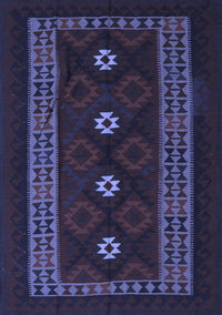 Southwestern Blue Country Rug, tr2599blu