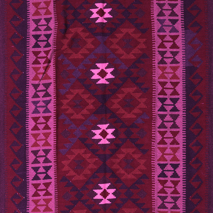 Machine Washable Southwestern Pink Country Rug, wshtr2599pnk