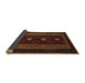Sideview of Southwestern Brown Country Rug, tr2599brn
