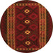 Square Southwestern Orange Country Rug, tr2599org