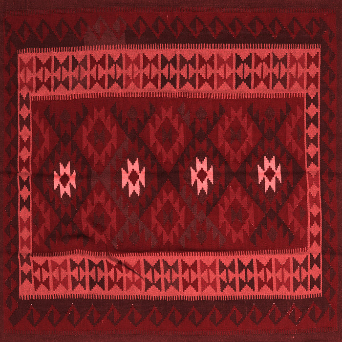 Machine Washable Southwestern Red Country Rug, wshtr2599red