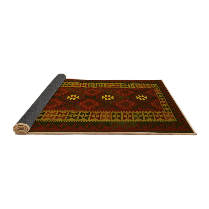 Sideview of Southwestern Yellow Country Rug, tr2599yw