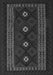 Serging Thickness of Machine Washable Southwestern Gray Country Rug, wshtr2599gry