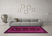 Machine Washable Southwestern Pink Country Rug in a Living Room, wshtr2599pnk