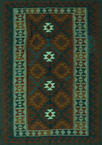 Southwestern Turquoise Country Rug, tr2599turq