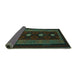 Sideview of Southwestern Turquoise Country Rug, tr2599turq