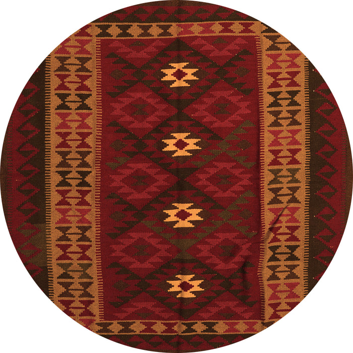 Machine Washable Southwestern Orange Country Area Rugs, wshtr2599org