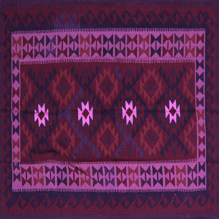 Square Southwestern Purple Country Rug, tr2599pur