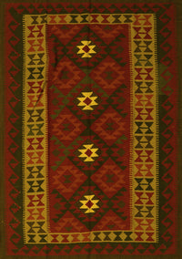 Southwestern Yellow Country Rug, tr2599yw