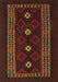 Machine Washable Southwestern Brown Country Rug, wshtr2599brn