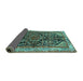 Sideview of Persian Turquoise Traditional Rug, tr259turq