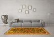 Machine Washable Persian Yellow Traditional Rug in a Living Room, wshtr259yw