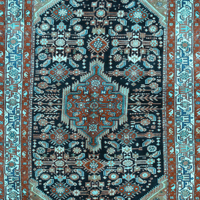 Machine Washable Persian Light Blue Traditional Rug, wshtr259lblu