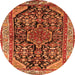 Square Persian Orange Traditional Rug, tr259org