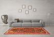 Machine Washable Persian Orange Traditional Area Rugs in a Living Room, wshtr259org