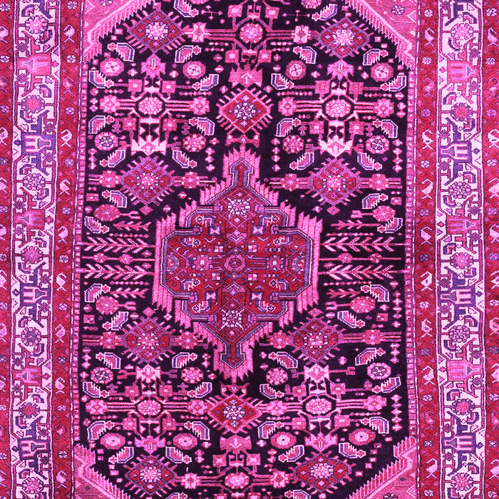 Machine Washable Persian Pink Traditional Rug, wshtr259pnk